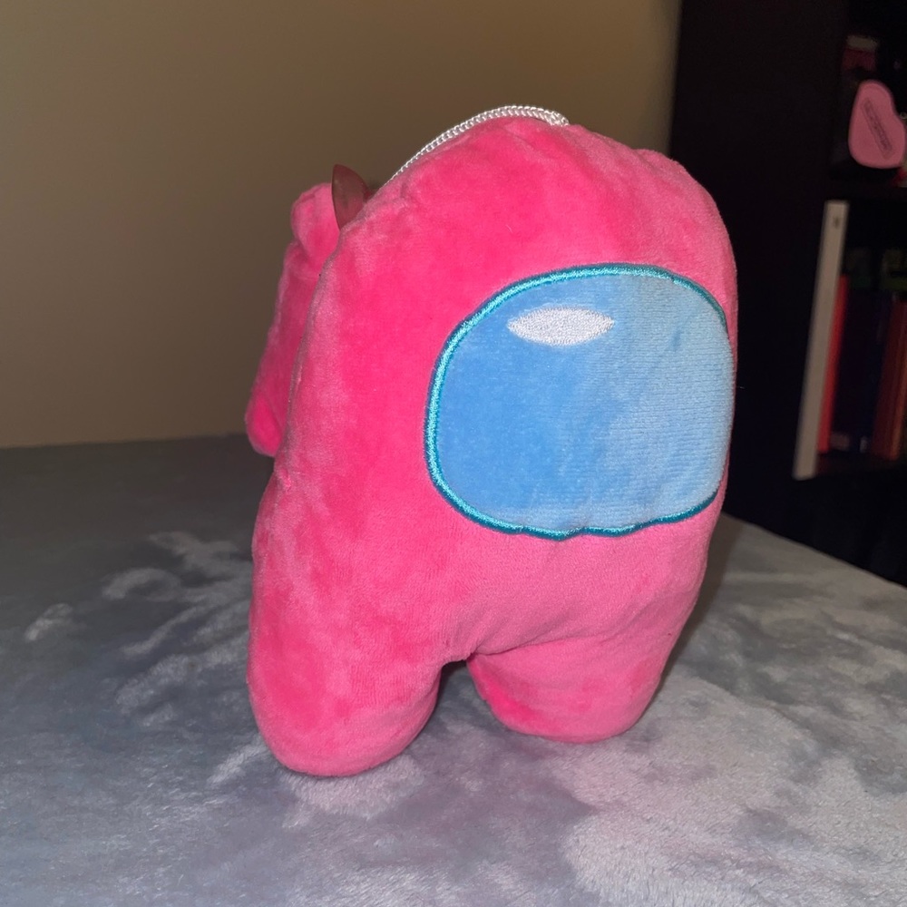Pink Among Us Character with Suction Cup